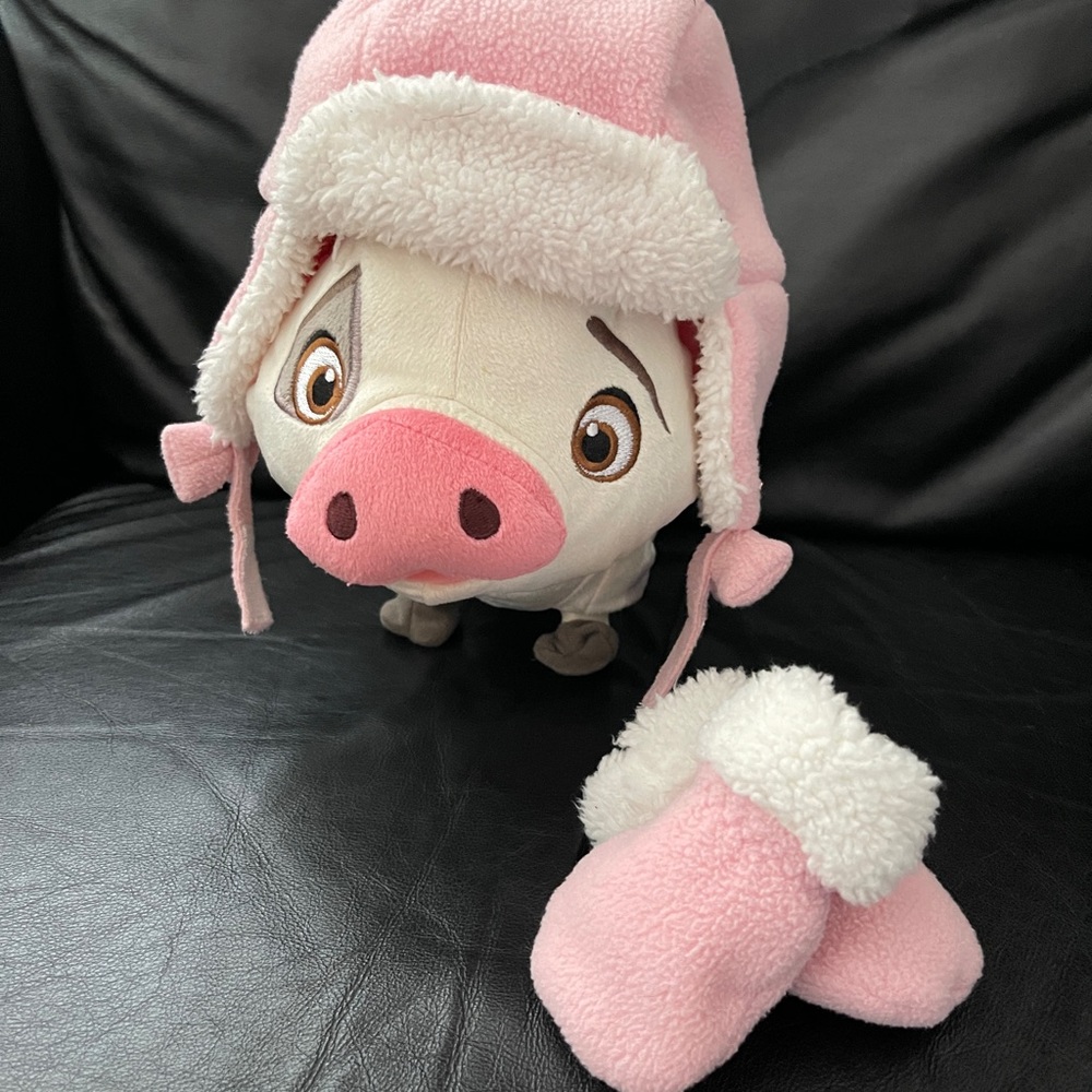 Baby fleece hat with Matching Gloves